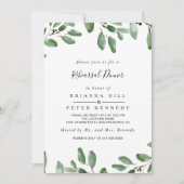 Invitation Dîner de répétition de l'eucalyptus tropical vert (Devant)