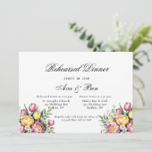 Invitation Dîner de répétition de l'harmonie florale vibrante (Debout devant)