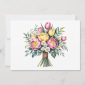 Invitation Dîner de répétition de l'harmonie florale vibrante (Dos)