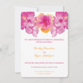 Invitation Dîner de répétition de l'Hibiscus brossé Floral Ma (Devant)