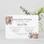 Invitation Dîner de répétition de l'hiver et du primmrose (Debout devant)