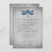 Invitation Dîner de répétition de libellules à bijoux bleus (Devant / Derrière)
