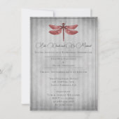 Invitation Dîner de répétition de libellules à bijoux rouges (Devant)