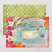 Invitation Dîner de répétition de l'île Aloha Luau GC (Devant / Derrière)
