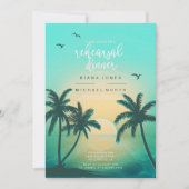 Invitation Dîner de répétition de l'île tropicale Sunrise ID (Devant)