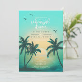 Invitation Dîner de répétition de l'île tropicale Sunrise ID (Debout devant)