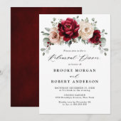 Invitation Dîner de répétition de l'ivoire de champagne de Bo (Devant / Derrière)