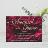 Invitation Dîner De Répétition De Luxe Chic Bourgogne (Debout devant)