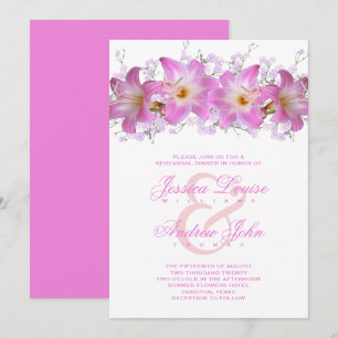 Invitation Dîner de répétition de lys belladone romantiques