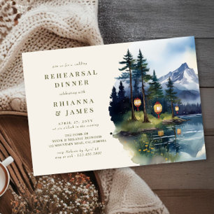 Invitation Dîner de répétition de mariage au Country Lake Twi