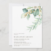 Invitation Dîner de répétition de mariage bohème verdure euca (Devant)