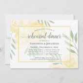 Invitation Dîner de répétition de mariage Boho Butter Yellow (Devant)