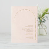 Invitation Dîner de répétition de mariage Boho Oasis Blush ID (Debout devant)