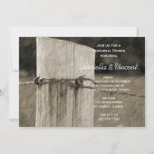 Invitation Dîner de répétition de Mariage campagnard de clôtu (Devant)