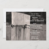 Invitation Dîner de répétition de Mariage campagnard de clôtu (Devant)