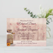 Invitation Dîner de répétition de Mariage campagnard Vintage  (Debout devant)