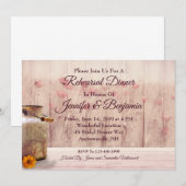 Invitation Dîner de répétition de Mariage campagnard Vintage  (Devant / Derrière)