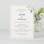 Invitation Dîner de répétition de mariage classique à la verd (Debout devant)
