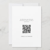 Invitation Dîner de répétition de mariage Code QR Écriture Él (Dos)