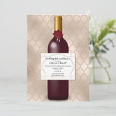 Invitation Dîner de répétition de mariage de bouteille de vin (Debout devant)