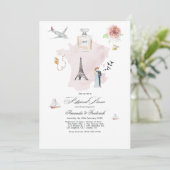 Invitation Dîner de répétition de mariage de destination Fran (Debout devant)