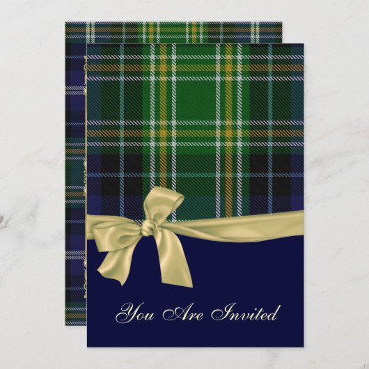 Invitation Dîner de répétition de Mariage de MacKellar (Devant / Derrière)