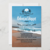 Invitation Dîner de répétition de mariage de plage (Devant)