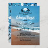 Invitation Dîner de répétition de mariage de plage (Devant / Derrière)