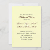 Invitation Dîner de répétition de mariage de Tour Eiffel de (Devant)