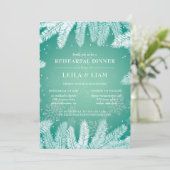 Invitation Dîner de répétition de mariage d'hiver élégant (Debout devant)