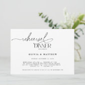 Invitation Dîner De Répétition De Mariage Élégant La Nuit Ava (Debout devant)