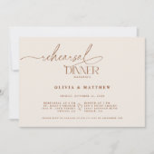 Invitation Dîner De Répétition De Mariage Élégant La Nuit Ava (Devant)