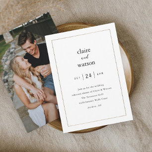 Invitation Dîner de répétition de mariage élégant moderne
