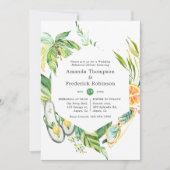 Invitation Dîner de répétition de mariage en été (Devant)
