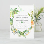 Invitation Dîner de répétition de mariage en été (Debout devant)