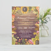 Invitation Dîner de répétition de mariage Feuilles d'automne (Debout devant)