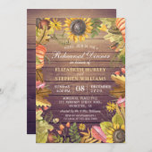 Invitation Dîner de répétition de mariage Feuilles d'automne (Devant / Derrière)