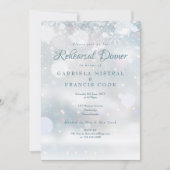 Invitation Dîner de répétition de mariage First Snowflakes (Devant)