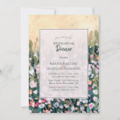 Invitation Dîner de répétition de Mariage Fleur sauvage peint (Devant)