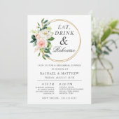 Invitation Dîner de répétition de Mariage floral (Debout devant)