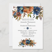 Invitation Dîner de répétition de mariage floral au gingembre (Devant)