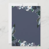 Invitation Dîner de répétition de mariage floral rustique ble (Dos)