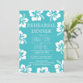 Invitation Dîner de répétition de Mariage floral tropical Tur (Debout devant)