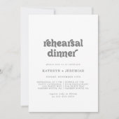 Invitation Dîner de répétition de mariage formel simple (Devant)