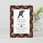 Invitation Dîner de répétition de Mariage gothique floral (Debout devant)