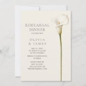 Invitation Dîner de répétition de mariage moderne avec lys ca (Devant)