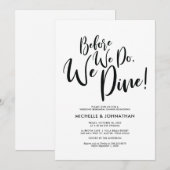 Invitation Dîner de répétition de mariage parfait et élégant (Devant / Derrière)