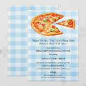 Invitation Dîner de répétition de mariage Pizza rustique (Devant / Derrière)