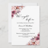 Invitation Dîner de répétition de Mariage rose Dusty (Devant)
