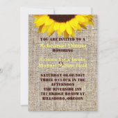 Invitation Dîner de répétition de Mariage Rustic Burlap (Devant)